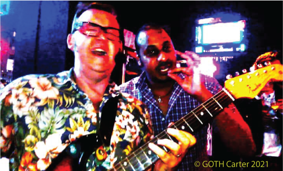 GOTH Carter live performance photo - fan reggae genre.